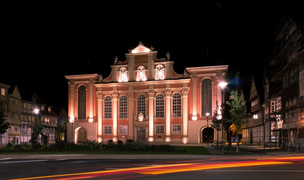 Trinitatiskirche Wolfenbüttel bei Nacht