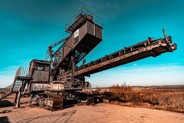Maschine am Tagebau Schöningen 364 am Rande des Tagebau Schöningen