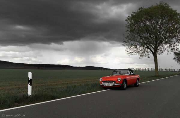 MG B on the road 362 MG B on the road