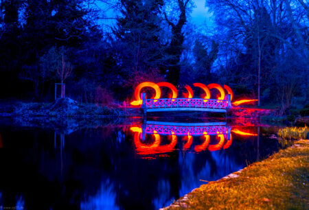 Red on bridge 45 red bridge