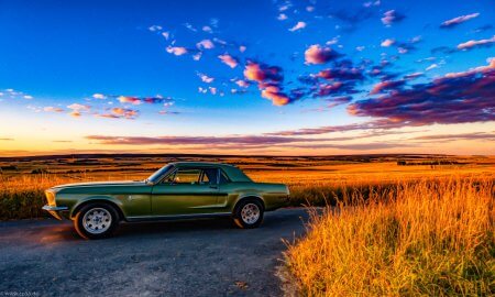Evening with a ponycar 14 '68 Mustang in der Abendsonne