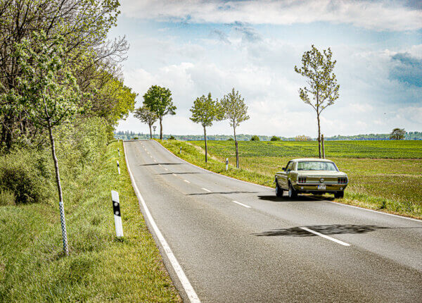On the road 28 on the road Ford Mustang
